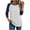 Dark Blue, variant on Women's Color Block Raglan Sleeve Top 3/4 Length Round Neck Comfort Fit Tees Tshirts Shirts for Casual Style My Items