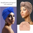 thumbnail image 3 of Minnieouse Turbante Nudo Interior Hijab Frente Color sólido Estilo simple Estiramiento Plisado Pañuelo para la cabeza Sombrero universal Gorro Boda Sombreros piel roja Minnieouse AP011272-08B, 3 of 6