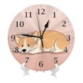 thumbnail image 2 of Zhmjortal Animal Dog Round Wall Clock Silent Non Ticking Battery Operated Clock 10 Inch, Kitchen,Home,Bathroom,Bedroom,Office or School, 2 of 7