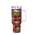 thumbnail image 1 of Regalos personalizados Grin-Ch para vasos de 40 oz con asa y pajita - Taza de café de viaje de acero inoxidable con tapa - Regalos ideales para mujeres, niñas y niños en cumpleaños y Navidad, 1 of 8