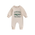 thumbnail image 1 of SUNSIOM Chandails en Molleton pour Bébés Garçons Filles Combinaisons Imprimé Lettre Aigle Col Rond Manches Longues Vêtements d'Automne pour Tout-Petits, 1 of 8
