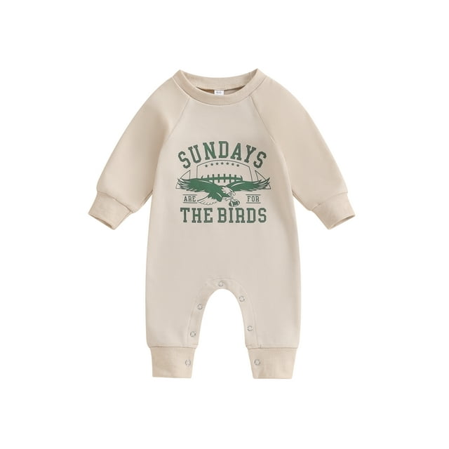 SUNSIOM Chandails en Molleton pour Bébés Garçons Filles Combinaisons Imprimé Lettre Aigle Col Rond Manches Longues Vêtements d'Automne pour Tout-Petits