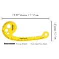 thumbnail image 2 of Traceease French Curve Template, Garment Making Ruler Sewing Tailoring Tools Stencils- 12 Inches Long, 2 of 4