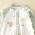 thumbnail image 3 of enyan Unisex Newborn Baby Pajamas 6M 12M 18M 2T 3T 4T 5T Soft Organic Cotton Long Sleeve Footless Romper Fall Winter Sleepwear(Green,6-12 Months）, 3 of 4