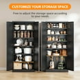 thumbnail image 5 of STANI 71"H Freestanding Storage Cabinet with 4 Adjustable Shelves, Metal/Alloy Steel Kitchen Pantry Cabinet, for Cupboard/Dining Room/Bathroom/Living Room/Office/Laundry Room (Black, 71"H), 5 of 10