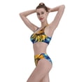 thumbnail image 3 of Kdxio vintage Starry Sunflower for Womens High Waisted Bikini Top Sports Style Two Piece Bathing Suits, 3 of 5