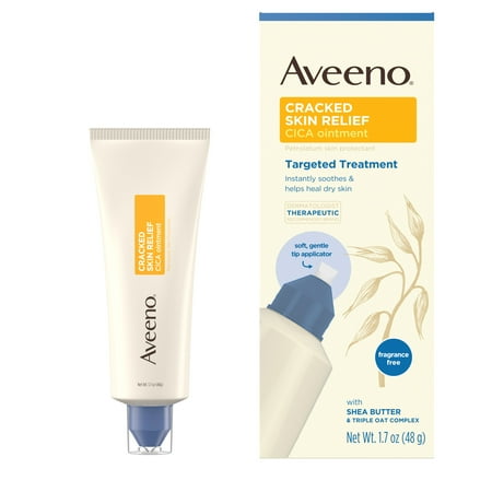 Aveeno Cracked Skin Relief CICA Ointment for Dry Skin, 1.7 (Best Skin Healing Ointment)