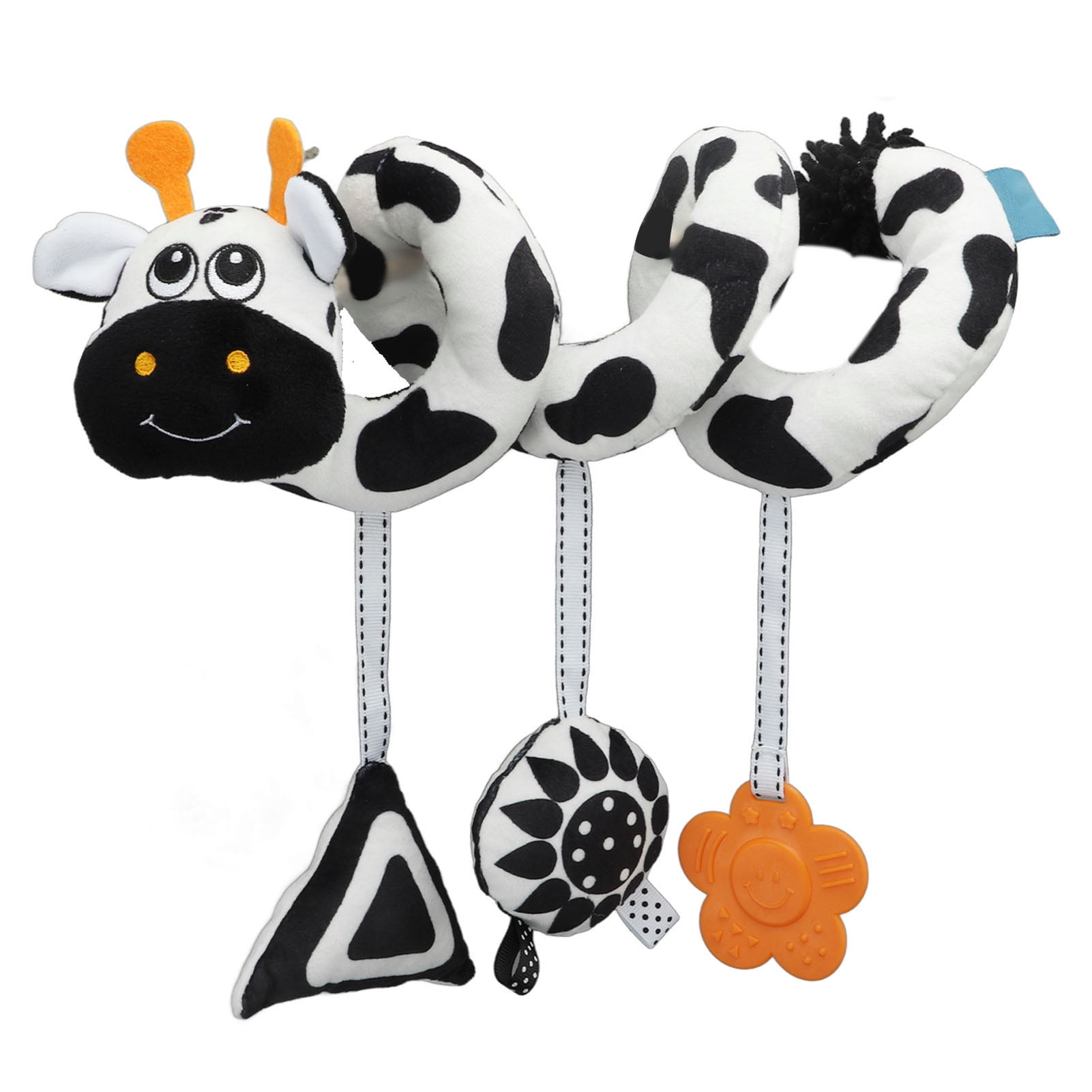 Animal Spiral Plush Toy Spiral Toy Car Seat Hanging Toy Baby Black