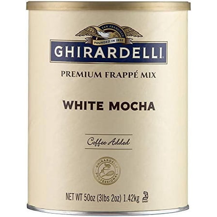 Ghirardelli Chocolate Company Mix, White Mocha Frappe, 49.92 oz,(Pack of 1)