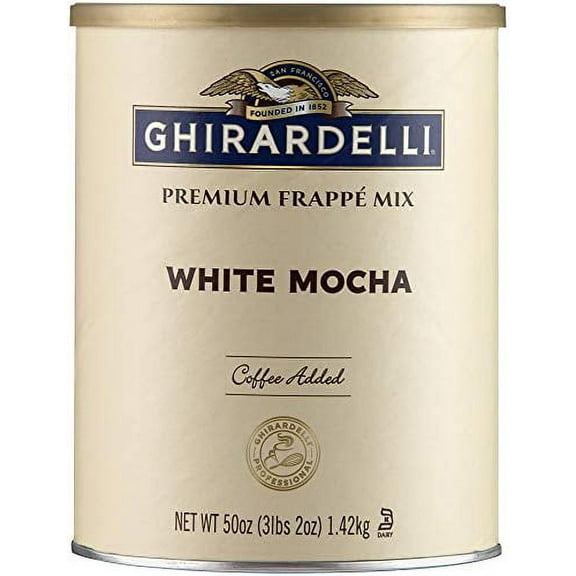 Ghirardelli Chocolate Company Mix, White Mocha Frappe, 49.92 oz,(Pack of 1)