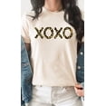 thumbnail image 4 of Metallic Gold Leopard Print XOXO Graphic Tee T-Shirt, 4 of 7