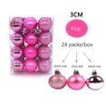 thumbnail image 3 of WZXPWT 1.18 Inches Shatterproof Christmas Balls, 24-Piece Set of Bright Matte & Glitter Decorations, Ideal for Trees, Parties(Pink), 3 of 9