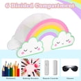 thumbnail image 4 of Soporte para bolígrafos MeCIDS Acrylic Rainbow Supply Caddy para escritorio, 4 of 8