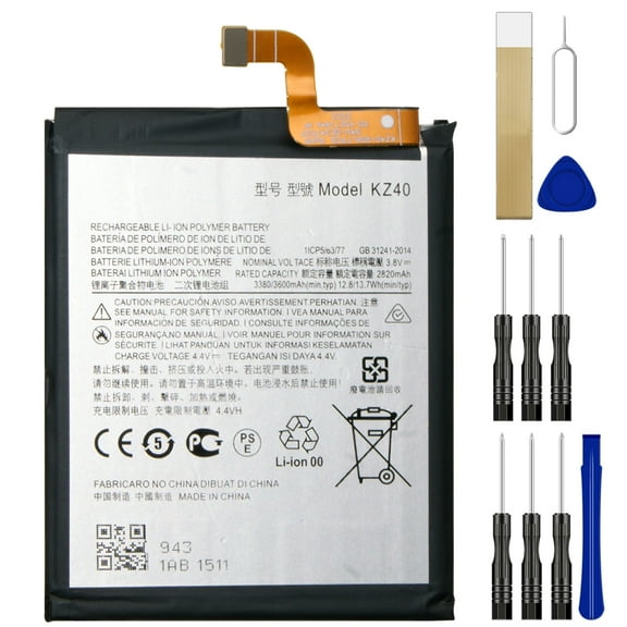 Replacement Battery KZ40 For Motorola Moto Z4 XT1980 Tool