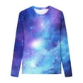 thumbnail image 2 of MKOSPLRT Girl's Tops Crew Neck Sparkly Print Sihrts Long Sleeve 3D Print T Shirts Lounge Blouses Glitter Tees Gifts for Kid 3-14 Years, 2 of 4