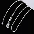 thumbnail image 4 of HOOUN 10PCS Wholesale 1MM Cooper Silver Snake Chain Necklace For Pendant Women Jewelry-26, 4 of 9