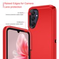 thumbnail image 3 of I-HONVA For Samsung Galaxy A25 Case,3-Layer Military Grade Drop Protection Anti-Slip Bumper Rugged Shockproof Dustproof Protection 6.5 inch Phone Case,Red Black, 3 of 7