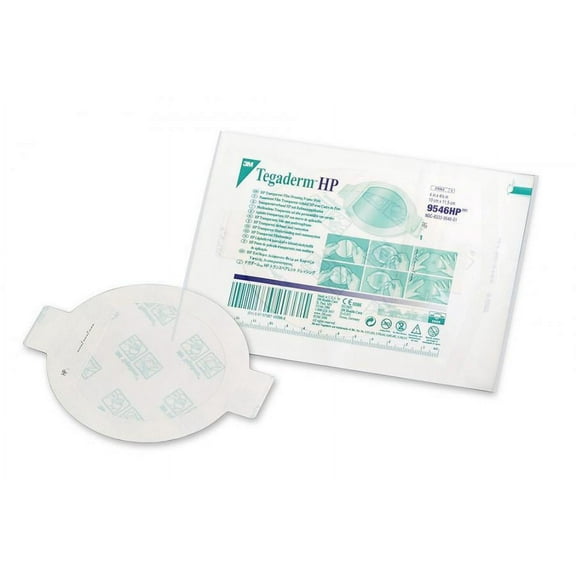 3M Tegaderm HP Transparent Film Dressing, 4 x 4.15 Inch, Oval, 50 Count