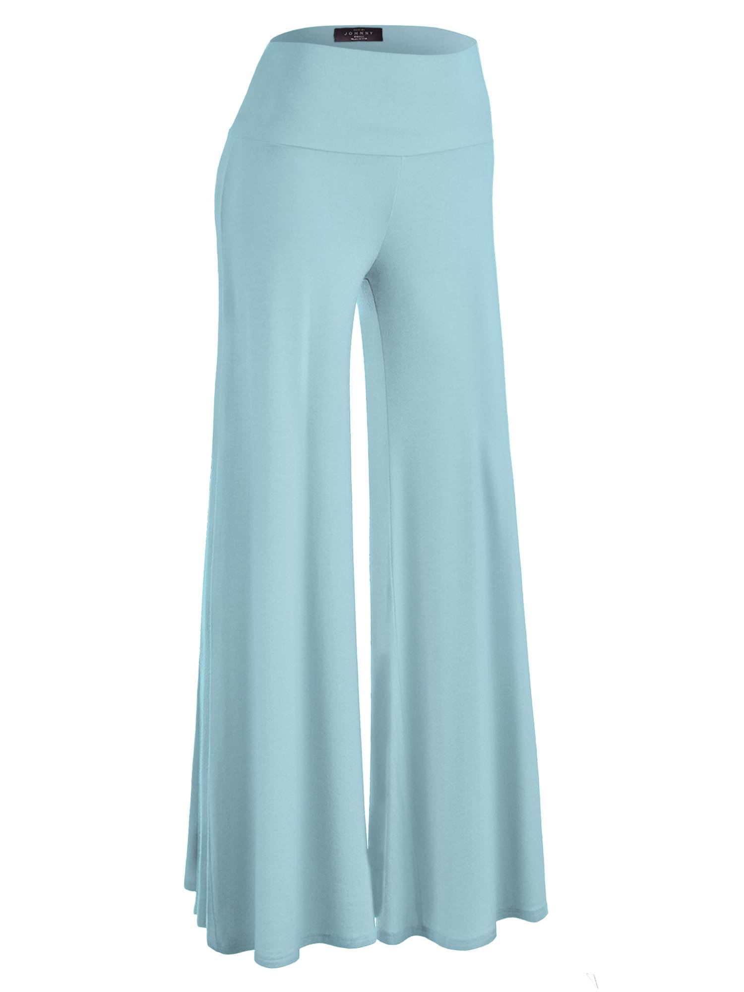 MBJ WB750 Womens Chic Palazzo Lounge Pants M LIGHT_BLUE