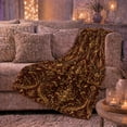 thumbnail image 5 of decorative motif Autumn Damask Floral Living Room autumn celebration, Warm Flannel Blanket for Sunroom and Reading Nook, Festive Botanical Garden Scene, Garden Lovers Thanksgiving Gift, 5 of 7