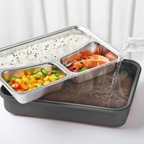 Portable Compartment Lunch Box Stainless Steel Student Insulation High School Student Large Office Worker With Lid Bento Lunch Box