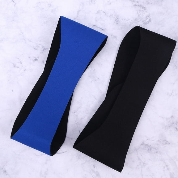 ROSENICE 3Pcs Unisex Swimming Accessories Waterproof Headband for Adults and Kids in Black Deep Red 51 x 8in
