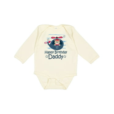 Inktastic Happy Birthday Daddy Cute Boy Boys Long Sleeve Baby Bodysuit