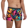 thumbnail image 5 of Men's Boxer Briefs, Vibrant Graffiti Urban Art Soft Comfy Mens Underwear Boxer Briefs Breathable With Widen Waist, 5 of 7