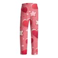 thumbnail image 5 of Fgvctg Valentine's Day Pajamas for Men Casual Sleepwear Wide Leg Pajamas Heart Graphic High Waisted Pjs Pant Lightweight Spring Fall Drawstring Lounge Pants with Pockets Pink 3XL, 5 of 6