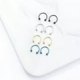 thumbnail image 6 of QQTDFG Nose Septum Ring Lip Nipple Eyebrow Lobe Rings Horseshoe Ear Piercings Hip Hop-Silver 12mm, 6 of 9