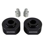 Supreme Suspensions - F150 Lift Kit 2" Front Suspension Lift Pro Performance Crystalline Delrin F150 Leveling Kit Coil Spring Spacers + Stud Extenders Steel Ford F150 Leveling Kit 4WD 4x4 (Black) PRO