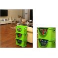 thumbnail image 4 of Basicwise QI003215G Contenant de Rangement en Plastique Empilable avec Bacs Empilables, Vert, 4 of 6
