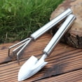 thumbnail image 4 of Stainless Steel Garden Tool Set - 2-Piece Transplant Trowel & Cultivator Hand Rake for Weeding, Digging & Potting - Heavy Duty Outdoor Gardening Tools Gift, 4 of 7