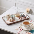 thumbnail image 4 of Christmas Printed Serving Tray with Wooden Rim Decorative Tray for Storing Cookies Desserts Tabletop Holiday Decoration, 4 of 6