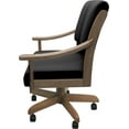 thumbnail image 3 of Leather Casa Caster Solid Wood Dining Chair - Black on Cashew, 3 of 3
