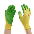 thumbnail image 1 of para niños, para jugar y trabajar, 1 par de guantes de jardinería para niños, guantes protectores de látex, hechos a mano, tareas domésticas diarias, pintura, actividades al aire libre, 1 of 4