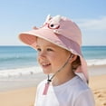 thumbnail image 2 of Oiyii Toddler Boys Water‑Repellent Bucket Hats Crocodile Appliqué Hiking Sun Hats, Pink, 2 of 5