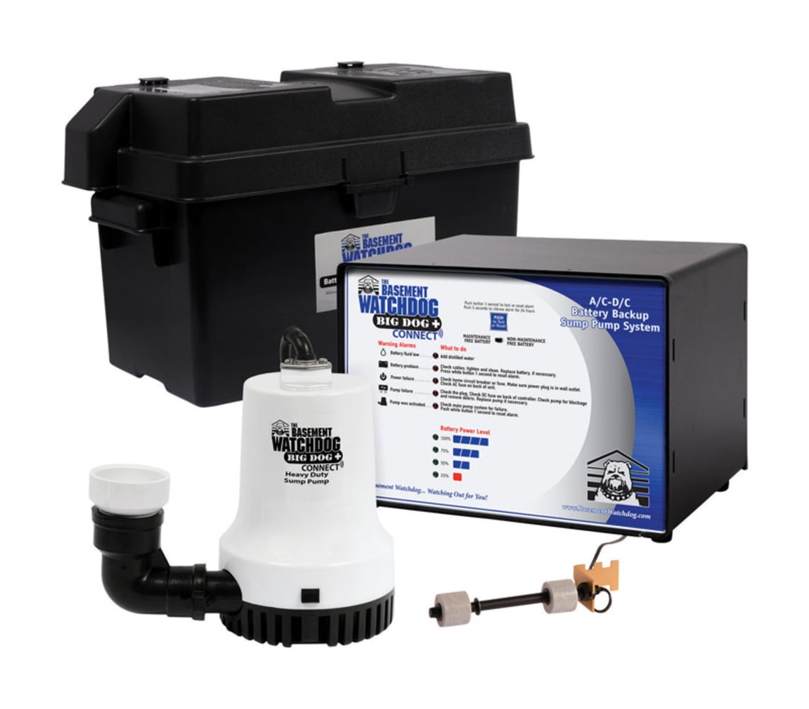 Basement Watchdog 1/3 hp 3,500 gph Thermoplastic Dual Reed Battery