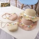 thumbnail image 4 of Sombrero de playa Minnieouse para Niñas y bolso de mano de paja ligero y transpirable, 4 of 6