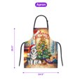 thumbnail image 5 of Merry Christmas Alaskan Malamute Santa Hat Xmas Tree Winter Holiday Apron Alaska Mal Dog Lovers Gifts for Cooking Grilling Baking Painting Gardening - 01013, 5 of 5