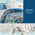 thumbnail image 3 of Wildkin Kids 7 Pc Full Cotton Bed in a Bag for Boys & Girls (Trains, Planes & Trucks Blue), 3 of 6