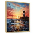 thumbnail image 2 of Designart "Into Infinity Coastal boat Pier wall art" Cityscapes Floater Framed Wall Decor, 2 of 7