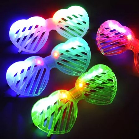 Led Glowing Glasses 6 Color Neon Party Sunglasses For Birthday Neon Party X12
