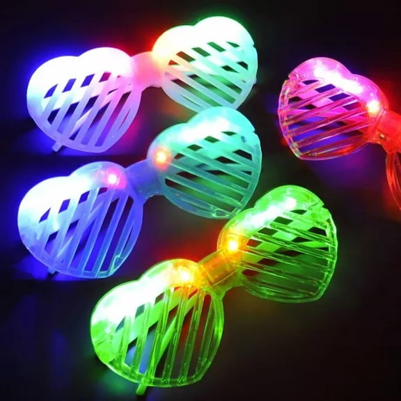 Led Glowing Glasses 6 Color Neon Party Sunglasses For Birthday Neon Party X12