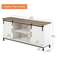 thumbnail image 6 of WAMPAT Farmhouse TV Stands for TVs Up to 65" with Sliding Barn Door Entertainment Center,White, 6 of 6