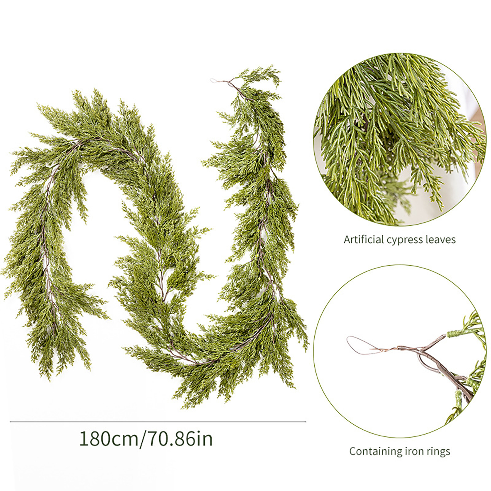 Artificial Christmas Garlands Real Touch Norfolk Pine Garland Faux Greenery Fake Garland For 5367