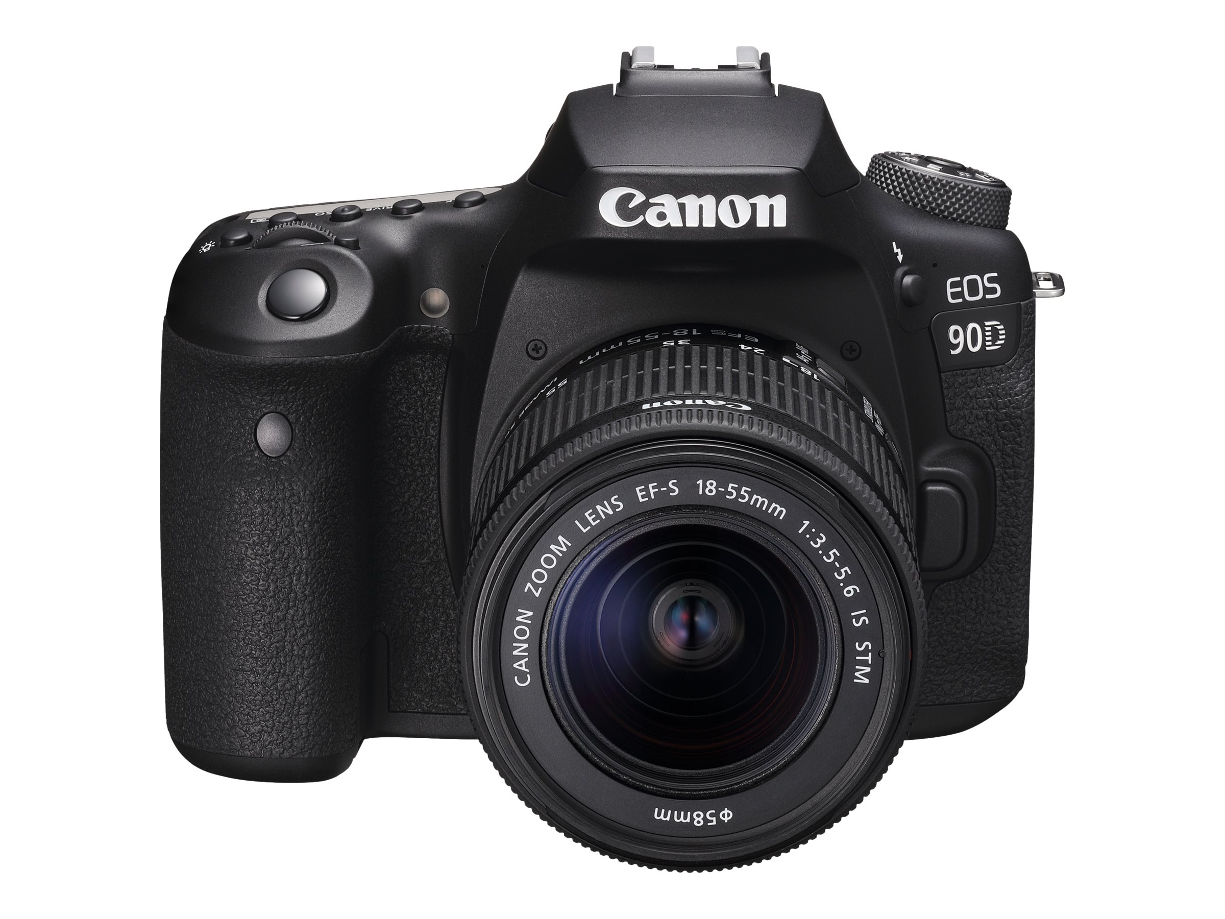 Canon EOS 90D - Digital camera - SLR - 32.5 MP - 4K / 30 fps - 3x optical zoom EF-S 18-55mm IS STM lens - Wi-Fi, Bluetooth - image 2 of 4