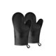 thumbnail image 1 of Silicone Oven Mitts - Jet Black Oven Mitts Heat Resistant Soft Lining Silicone Oven Gloves - Oven M, 1 of 5