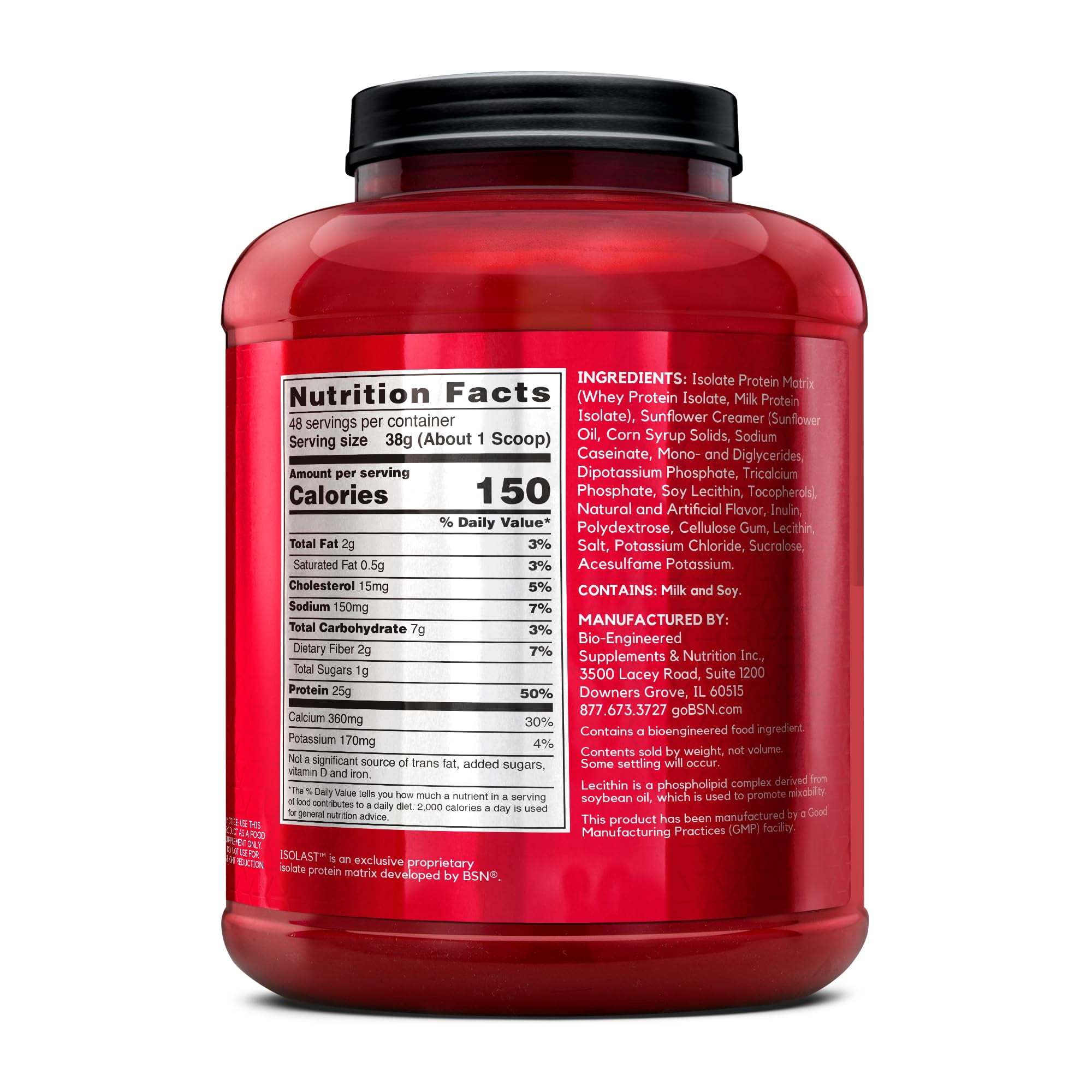 BSN Syntha-6® Isolate, Protein Powder Drink Mix, Vanilla Ice Cream, 4.02 lbs (1.82 kg)