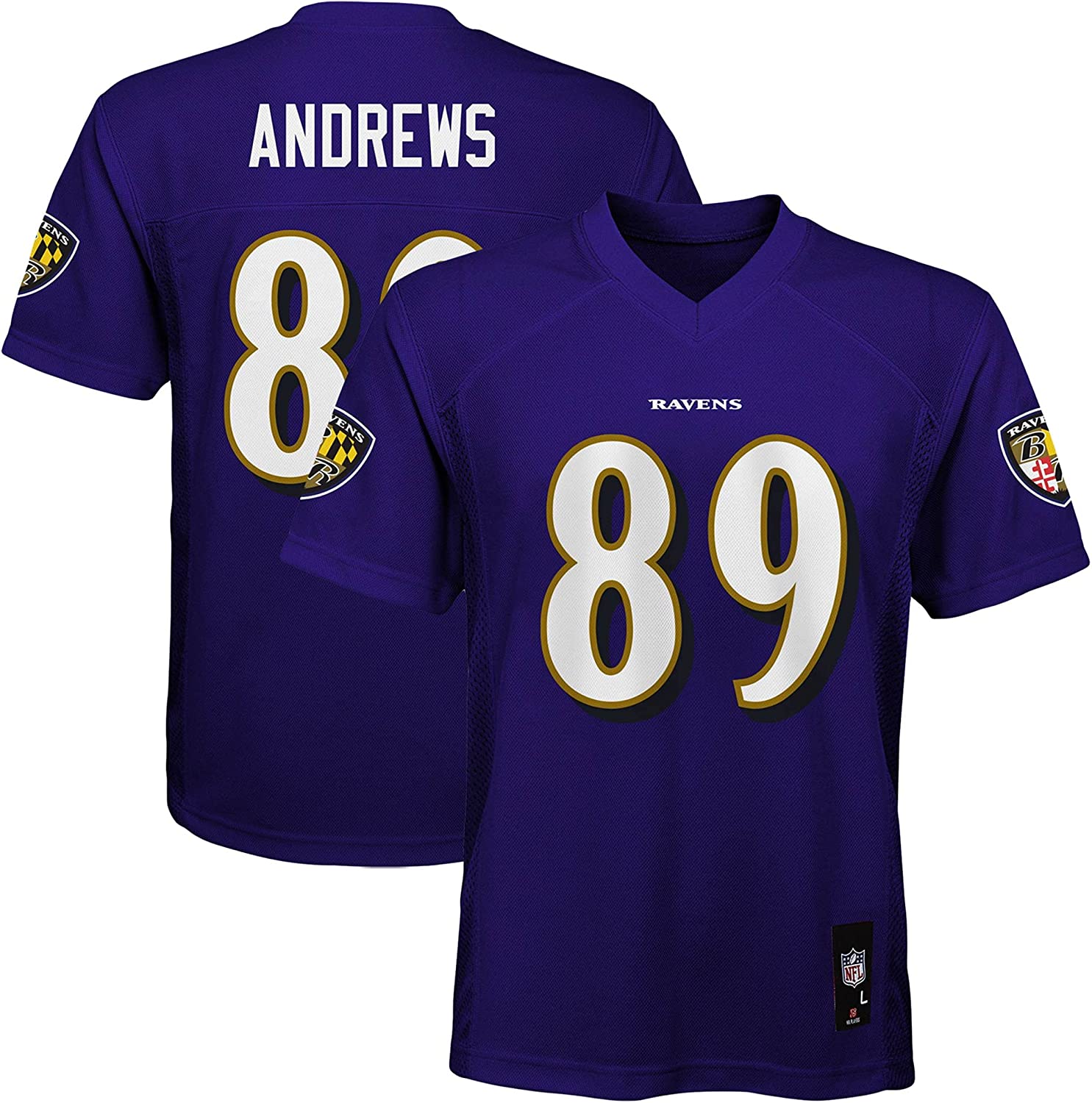 NFL_ Youth Mark Andrews Purple Baltimore Ravens_ Replica Player Jersey